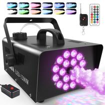 Máquina de neblina MosFiata 1200W com luzes 18LED 6000CFM Máquina de neblina MosFiata 1200W com luzes 18LED 6000CFM