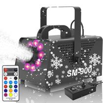 Máquina de Neve IMONE 900W com 9 Luzes e Controle Remoto - Alta Produção para Festas e Eventos