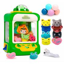 Maquina De Pelúcias De Brinquedo Infantil Garra Divertida Cor Verde