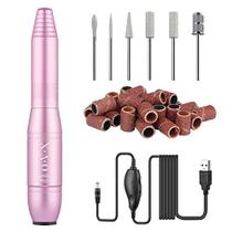 Máquina de perfuração de unha elétrica portátil, brocas profissionais de 20000 RPM USB Manicure Pedicure para ferramentas de forma de polimento de gel de unhas acrílicas