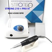 Máquina De Perfuração De Unhas Elétrica 65W 45000RPM Strong 210 pro IV Cortador De Manicure Lixa