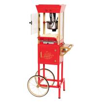 Máquina de pipocas Nostalgia Professional Cart 240 ml 32 xícaras vermelhas