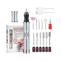 Máquina De Polir Unhas Elétrica Portátil Mini Recarregável Para Kit De Manicure Em Casa