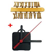 Máquina de Relógio Tic Tac Quartz de Parede 13mm Ponteiros Palito 10cm Preto Número Romano Ouro Máquina de Relógio Tic Tac Quartz de Parede 13mm Ponteiros Palito 10cm Preto Número Romano Ouro