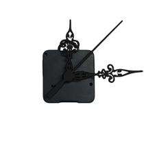 Máquina de Relógio Tic Tac Quartz de Parede 16,5mm com Ponteiros Luiz Xv 7,5cm Preto