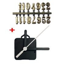 Máquina de Relógio Tic Tac Quartz de Parede 16,5mm Ponteiros Palito 7,3cm Preto Branco Número Ouro Máquina de Relógio Tic Tac Quartz de Parede 16,5mm Ponteiros Palito 7,3cm Preto Branco Número Ouro