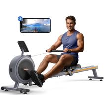 Máquina de remo FEIERDUN Compact Rower 350 kg com APP Grey