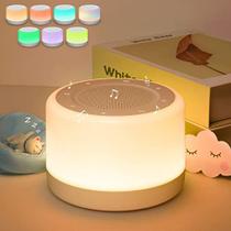 Máquina de ruído branco para bebês adultos dormindo, winshine máquina de som crianças luz noturna 32 sons calmantes de alta fidelidade e 7 cores de luz, recurso de temporizador, fones de ouvido Jack Sleep Noise Maker