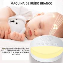 Máquina de ruído branco para crianças, USB Recarregável luz noturna,Sleep Sound Player