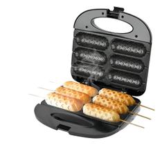 Máquina De Salsicha Crepeira Antiaderente hot dog coreano e Crocante Doces e Salgado Suíços - 220v