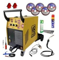 Maquina De Solda Bivolt Mig Mma Tig 350a 5 Discos E Acessorios Maquina De Solda Bivolt Mig Mma Tig 350a 5 Discos E Acessorios