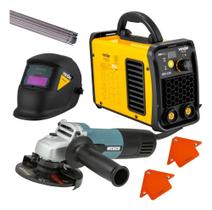 Máquina De Solda e Esmerilhadeira Kit Serralheria 115a 220v