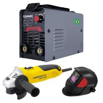 Máquina de Solda Inversora Esmerilhadeira Máscara Kit Serralheiro