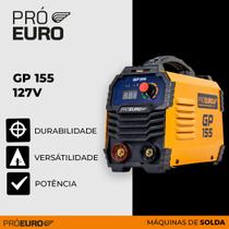 Máquina de Solda Inversora GP 155A 127V Pró Euro MMA TIG Lift Portátil Profissional - PRO EURO