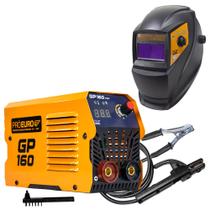 Máquina de Solda Inversora GP 160a 220v + Máscara Automática com regulagem Pró Euro Máquina de Solda Inversora GP 160a 220v + Máscara Automática com regulagem Pró Euro