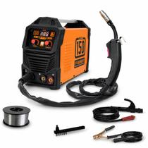 Máquina de Solda MIG Flex 150A Bivolt com Arame 1kg 0,8mm MMA TIG Lift Pró Euro