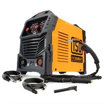 Máquina de Solda Multiprocesso 3 em 1 MIG Flex 150A Bivolt Tocha MIG Removível 14AK 9mm Pró Euro Máquina de Solda Multiprocesso 3 em 1 MIG Flex 150A Bivolt Tocha MIG Removível 14AK 9mm Pró Euro