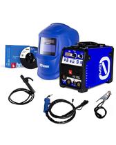 Máquina de solda sem gás Mig 0 BV com máscara de soldagem Blue Boxer portátil eficiente segura prática resistente