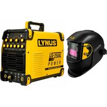 Máquina de Solda TIG e Inversora 200A LYNUS com Máscara de Solda EVALD