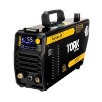 Maquina de solda tork inversora pl-9055-bv bivolt com dispray digital plasma hf/55a