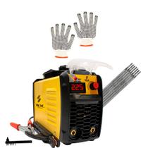 Máquina de Solda WK 225 + Luva Simples + 250g eletrodo 3,25 Pró Euro