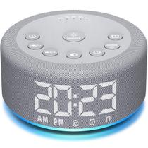 Máquina de som: despertador, luz noturna, ruído branco, 3 em 1