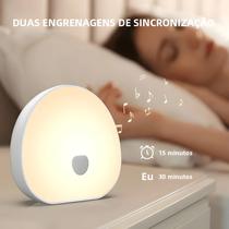 Máquina De Som Portátil Com Ruído Branco Natural E Luz Noturna, Com Timer Tipo-C Para Relaxamento Em - NONE