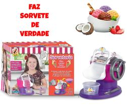 Máquina De Sorvete Sorveteria Infantil Com Receitas - Lugo brinquedos
