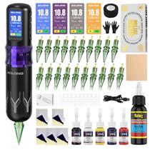 Máquina de Tatuagem Solong SL-TKE200A-4-USA com 7 Comprimentos de Traço Roxa