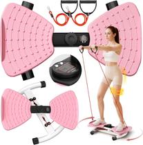 Máquina de torção de cintura RENRUI Fitness Tool com monitor LED rosa Máquina de torção de cintura RENRUI Fitness Tool com monitor LED rosa