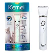 Máquina de tosa 4em1 Kemei KM-1775 PET Titanium cães e gatos Pressione o botão 3 segundos p/ ligar Máquina de tosa 4em1 Kemei KM-1775 PET Titanium cães e gatos Pressione o botão 3 segundos p/ ligar