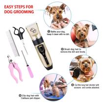 Máquina de Tosa Cães Gatos Cachorro Cortar Pelos Profissional Corta Tosar Pet com display Máquina de Tosa Cães Gatos Cachorro Cortar Pelos Profissional Corta Tosar Pet com display
