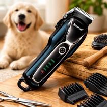 Máquina de Tosa Kemei KM-1991 Bivolt Profissional Cães Gatos Pelos Finos Máquina de Tosa Kemei KM-1991 Bivolt Profissional Cães Gatos Pelos Finos