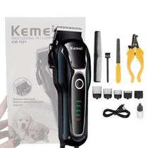 Máquina de Tosa Kemei KM-1991 Cortador Profissional Sem Fio, Ideal para Pets