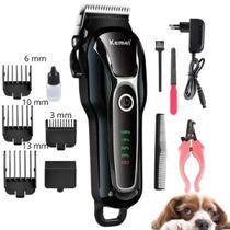 Máquina de Tosa Kemei KM-1991 Para Cães e Gatos, Silenciosa e Profissional Máquina de Tosa Kemei KM-1991 Para Cães e Gatos, Silenciosa e Profissional