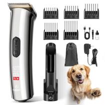 Máquina de Tosa para Cães FuzzyFix Nova-5X Sem Fio com 5 Velocidades Máquina de Tosa para Cães FuzzyFix Nova-5X Sem Fio com 5 Velocidades