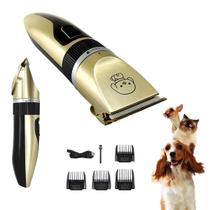 Máquina de Tosa Profissional Pet Sem Fio com Kit Completo
