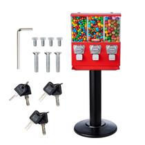 Máquina de venda automática de doces VEVOR com compartimento triplo com suporte de ferro Máquina de venda automática de doces VEVOR com compartimento triplo com suporte de ferro
