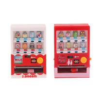 Máquina De Venda De Bebidas Miniatura Brinquedo De Casa De Bonecas Quebra-Cabeça Para Crianças Cor