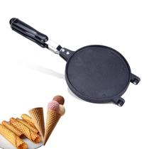 Máquina de Waffle Cone Maker Agatige Mini Omelet Crepe Pizzelle Gas