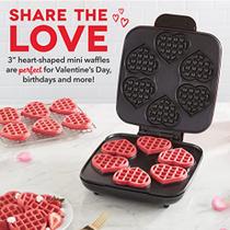 Máquina De Waffle Coração Miniatura: Seis Waffles Pequenos - DASH