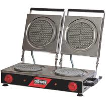 Máquina de Waffle Elétrica Croydon Redonda Dupla MWRD