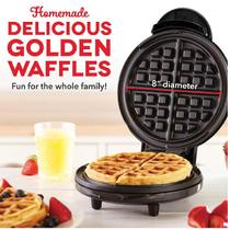 Máquina de Waffle Grande Dash Classico Redondo Preto 110V