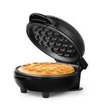 Máquina de Waffle Pessoal Antiaderente, 4 polegadas, Preto - Holstein Housewares