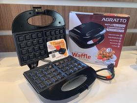 Máquina de Waffle Preta 750W 220V - agratto