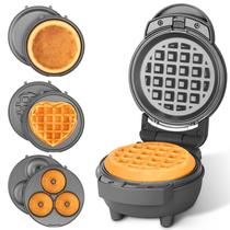 Máquina de waffles Baker's Friend 4 em 1 Mini com pratos removíveis