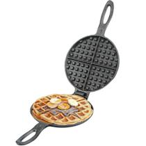 Máquina de Waffles de Ferro Fundido LRWZOV 18 cm Redonda, Não Elétrica