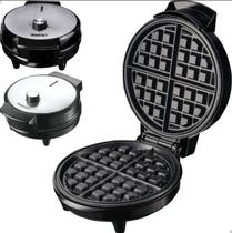 Maquina de Waffles e Panquecas 1000W Antiaderente Inox 220V