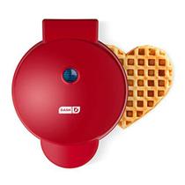 Máquina de waffles em forma de coração Dash Express de 8” - vermelha