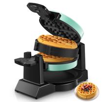 Máquina de waffles FOHERE Double Belgian 1400 W 18 cm Flip Mint